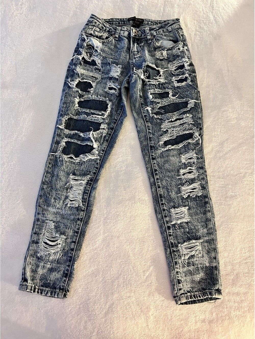 TRAFFIC JEANS WEAR Women Junior Size 7 Distressed Stretch Low Rise Skinny Jeans